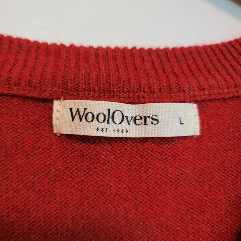 WoolOvers Sweater Vest Sz L  Soft Merino Wool Cashmere Golf Preppy Tennis Club